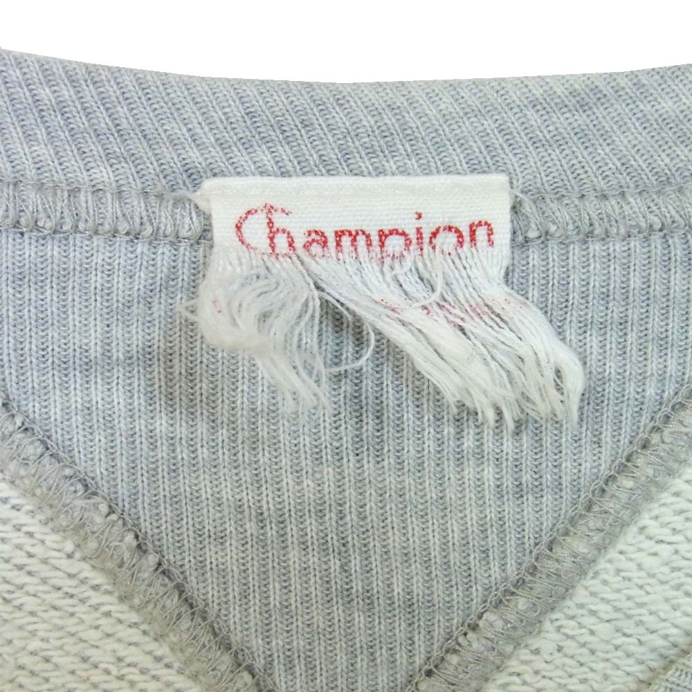 Champion チャンピオン 赤タグ復刻 両V スウェット グレー系 表記無し【中古】