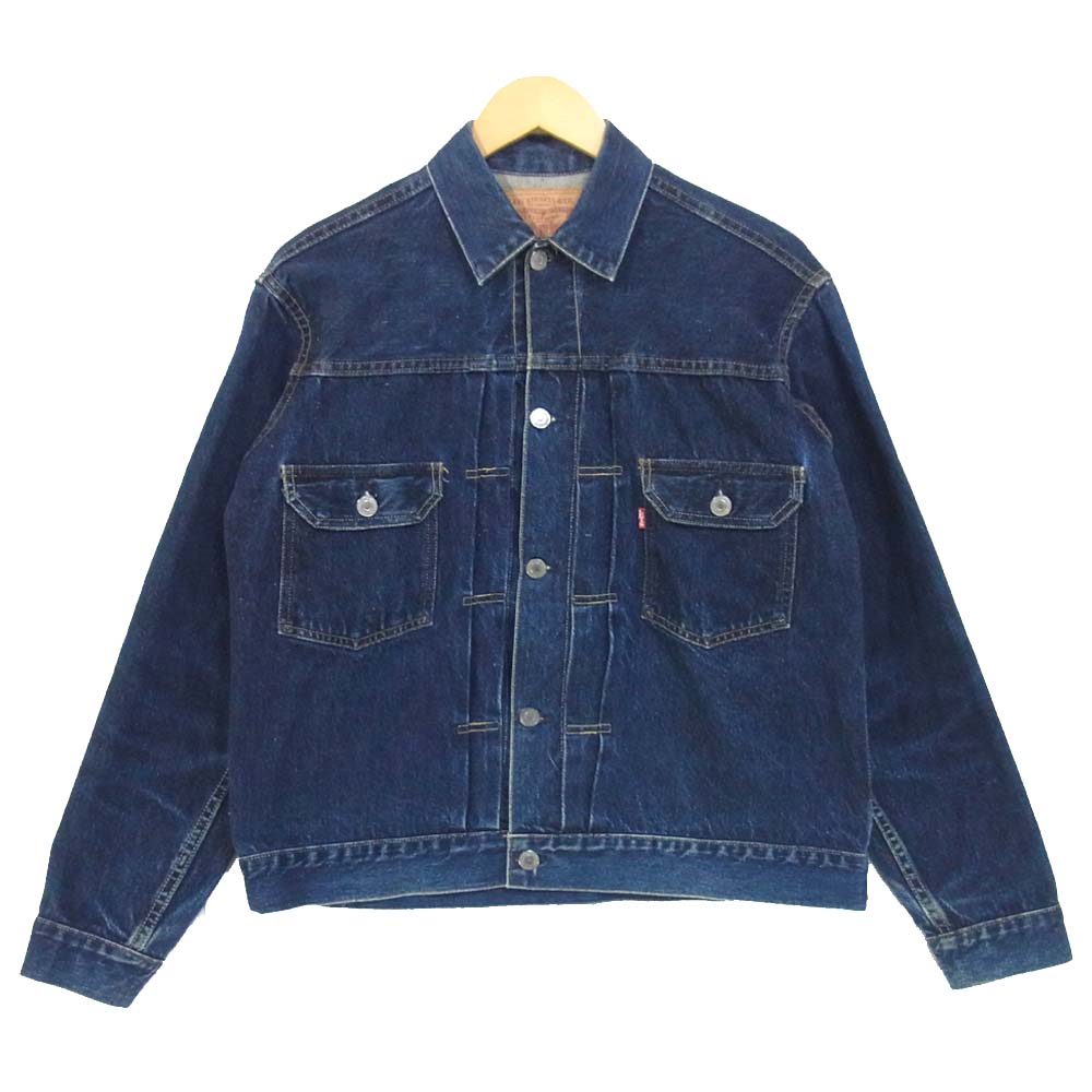 Levi's リーバイス 米国バレンシア工場製 ボタン裏555 507XX 2nd デニムジャケット  インディゴブルー系 44【中古】
