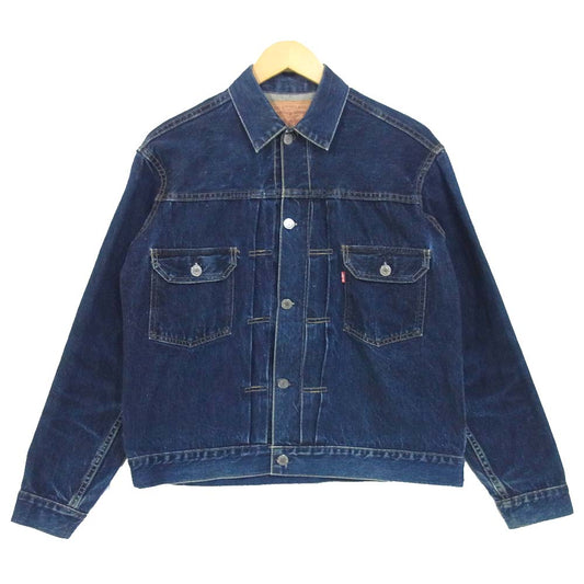 Levi's リーバイス 米国バレンシア工場製 ボタン裏555 507XX 2nd デニムジャケット  インディゴブルー系 44【中古】