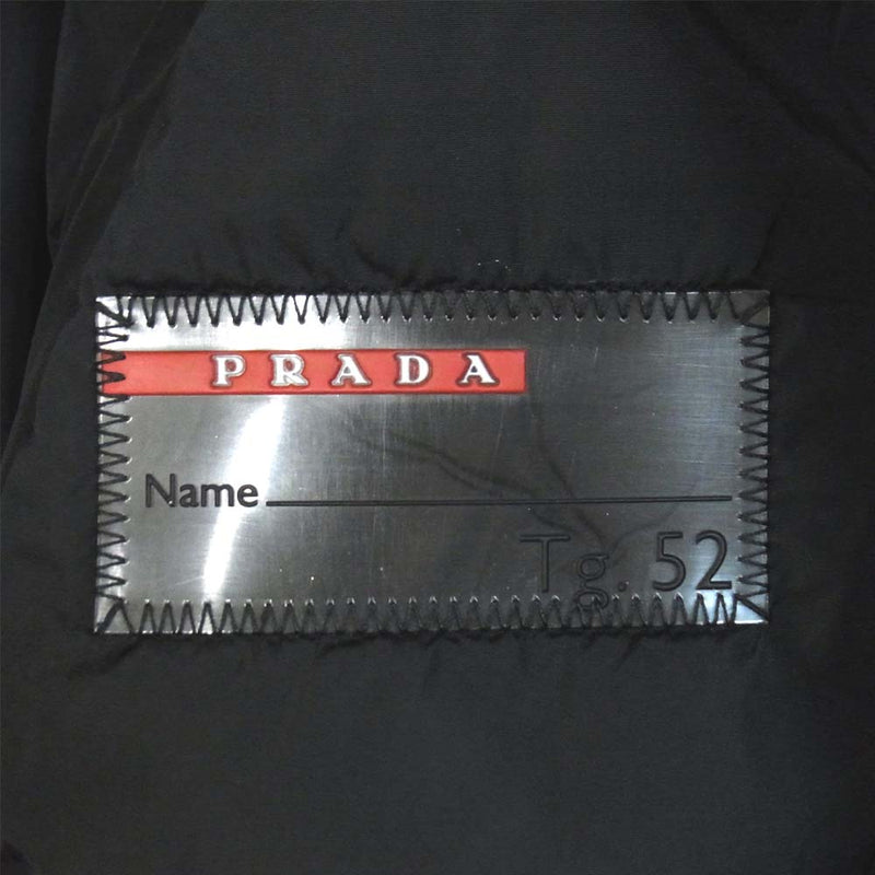 PRADA プラダ Art SGA294 中綿 ナイロン コート ブラック系 Tg.52