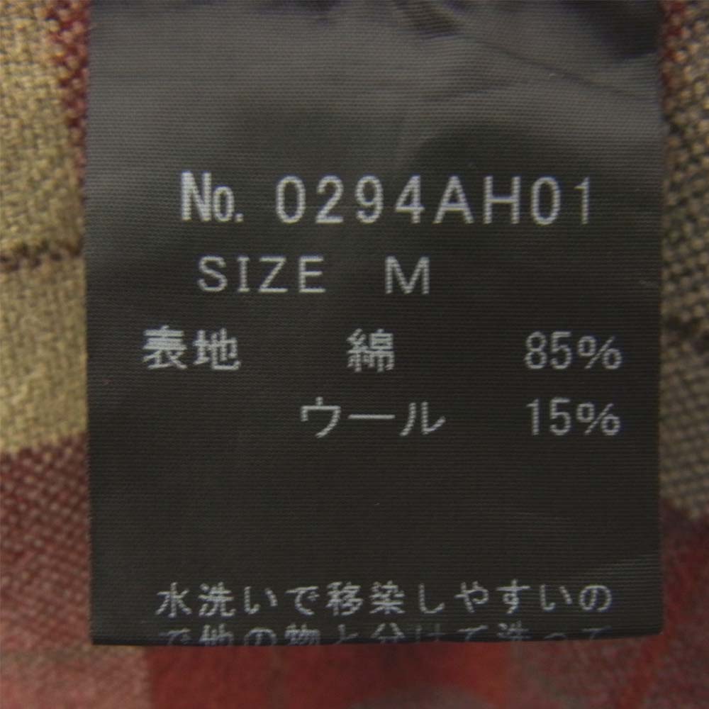 HYSTERIC GLAMOUR ヒステリックグラマー 0294AH01 チェック ウール 長袖シャツ レッド系 M【中古】