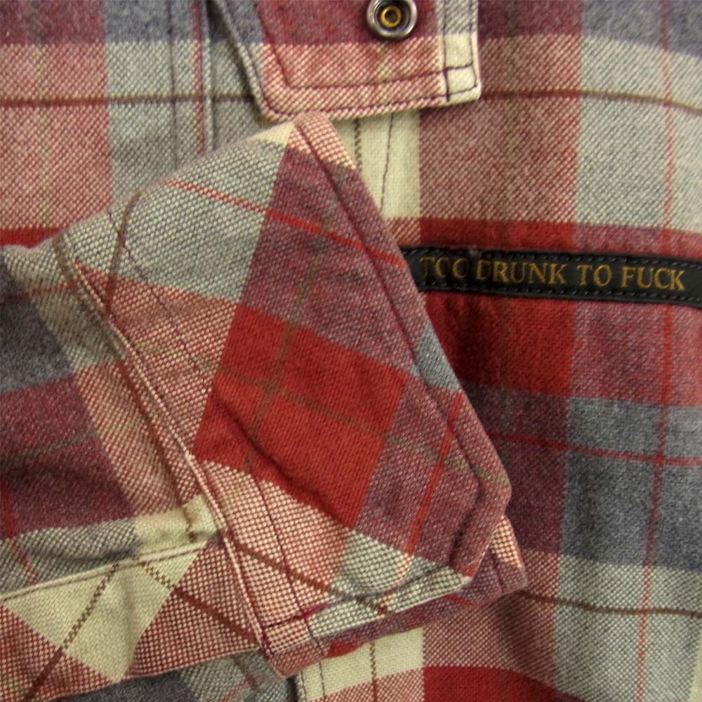 HYSTERIC GLAMOUR ヒステリックグラマー 0294AH01 チェック ウール 長袖シャツ レッド系 M【中古】