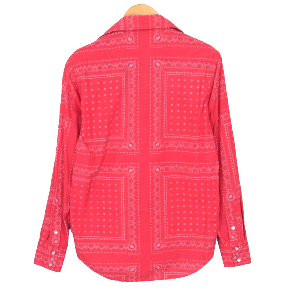 HYSTERIC GLAMOUR ヒステリックグラマー 0243AH10 総柄 ウエスタン 長袖シャツ レッド系 M【中古】