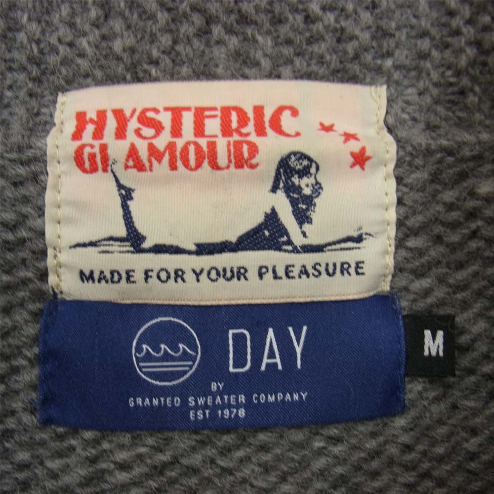 HYSTERIC GLAMOUR ヒステリックグラマー 02173ND05 Granted HYSTERIC カウチンセーター スカル ダイス グレー系 M【中古】