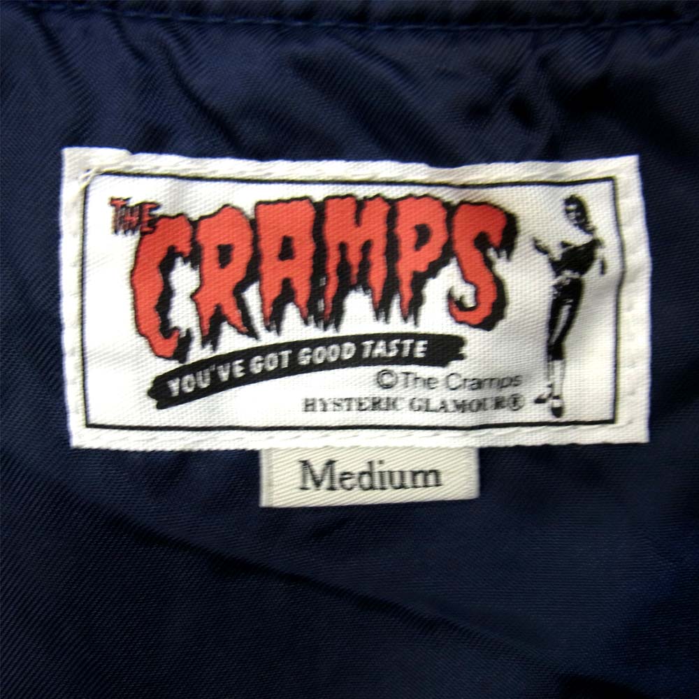 HYSTERIC GLAMOUR ヒステリックグラマー 16SS 0261AB05 THE CRAMPS 刺繍 スカジャン ブルー系 M【中古】