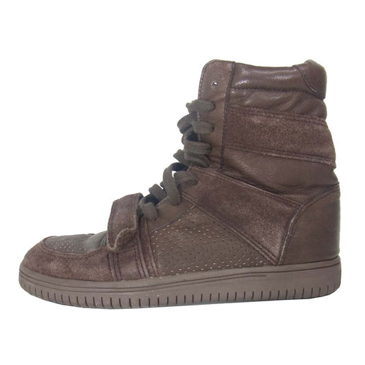 クリスチャンポー スエード ハイカット ブーツ ブラウン系 39【中古】