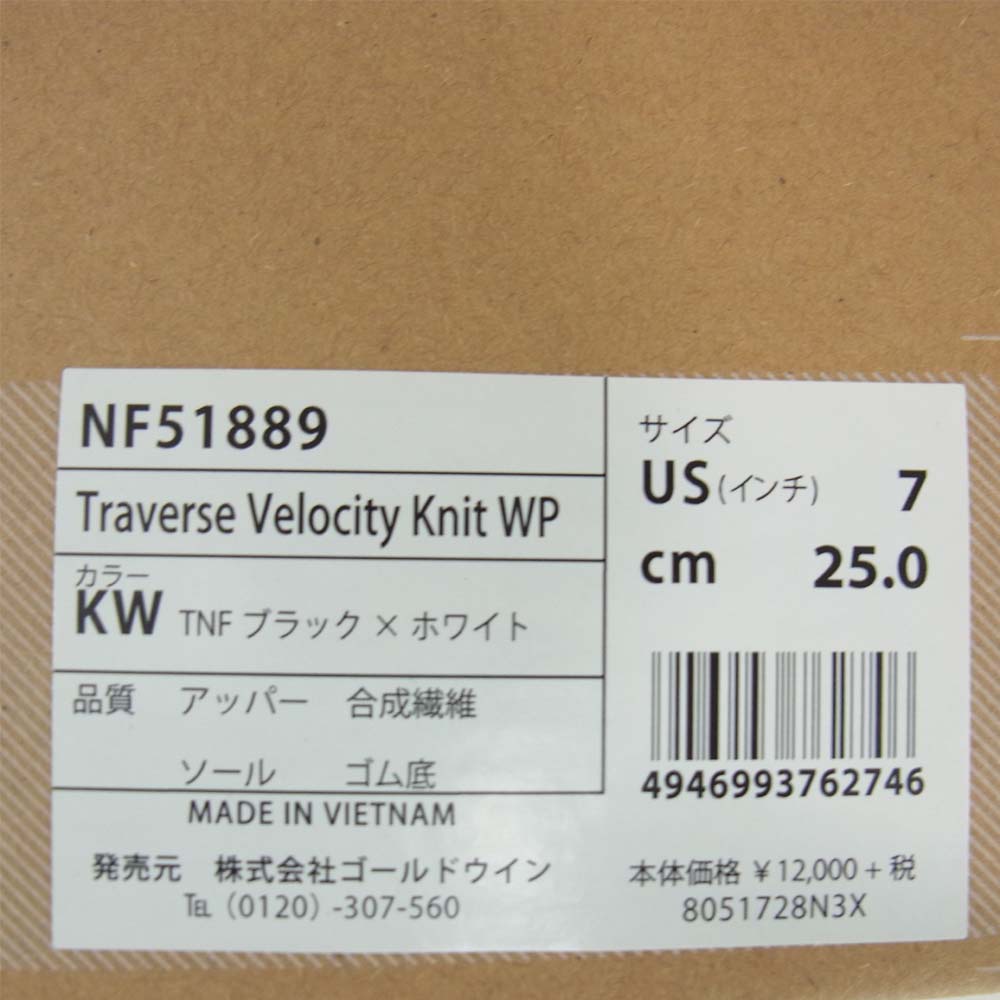 THE NORTH FACE ノースフェイス NF51889 Traverse Velocity Knit WP トラバースベロシティニット  ブラック系 25cm【新古品】【未使用】【中古】
