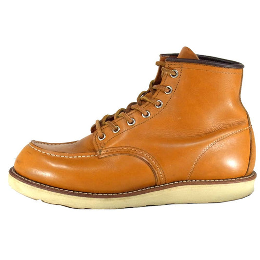 RED WING レッドウィング 9875 犬タグ復刻 Irish Setter MOC-TOE アイリッシュセッター モックトゥ ブーツ ゴールドラセット ライトブラウン系 9E【中古】