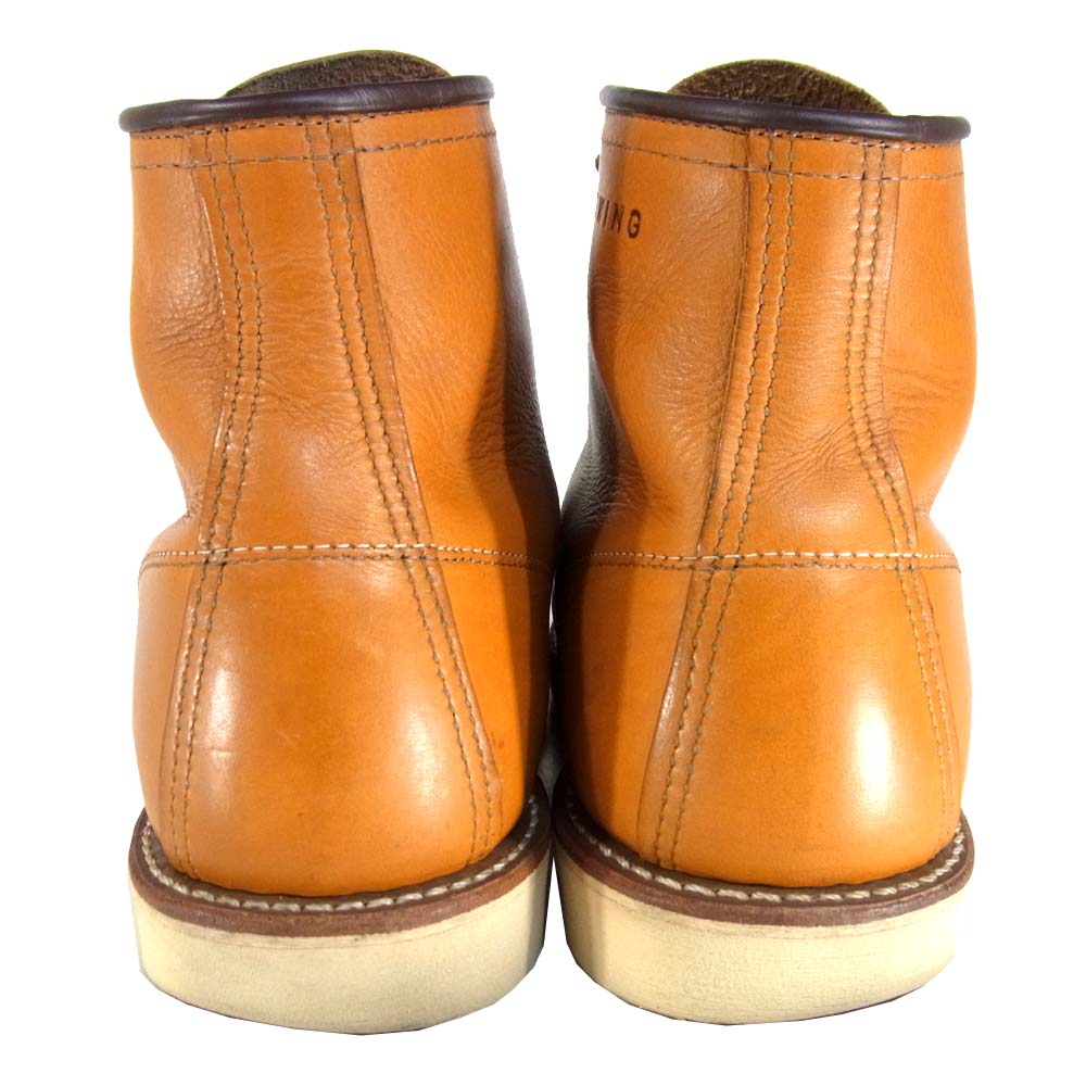 RED WING レッドウィング 9875 犬タグ復刻 Irish Setter MOC-TOE アイリッシュセッター モックトゥ ブーツ ゴールドラセット ライトブラウン系 9E【中古】