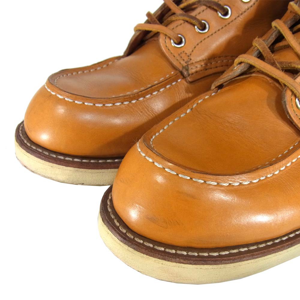RED WING レッドウィング 9875 犬タグ復刻 Irish Setter MOC-TOE アイリッシュセッター モックトゥ ブーツ ゴールドラセット ライトブラウン系 9E【中古】