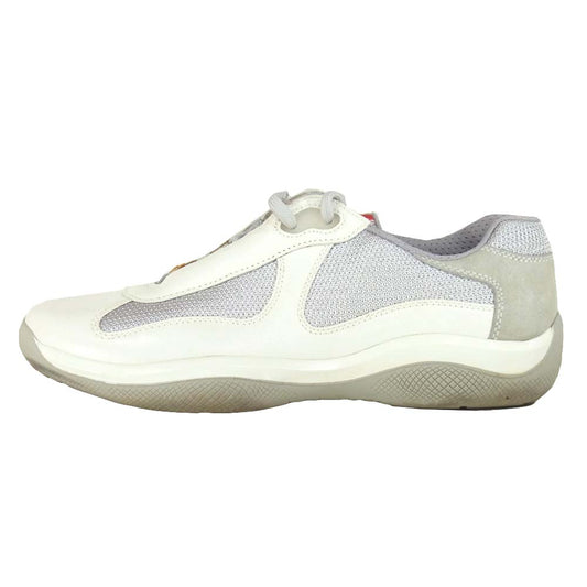 PRADA プラダ PS0906 CALZATURE UOMO レザー スニーカー ライトグレー系 7【中古】