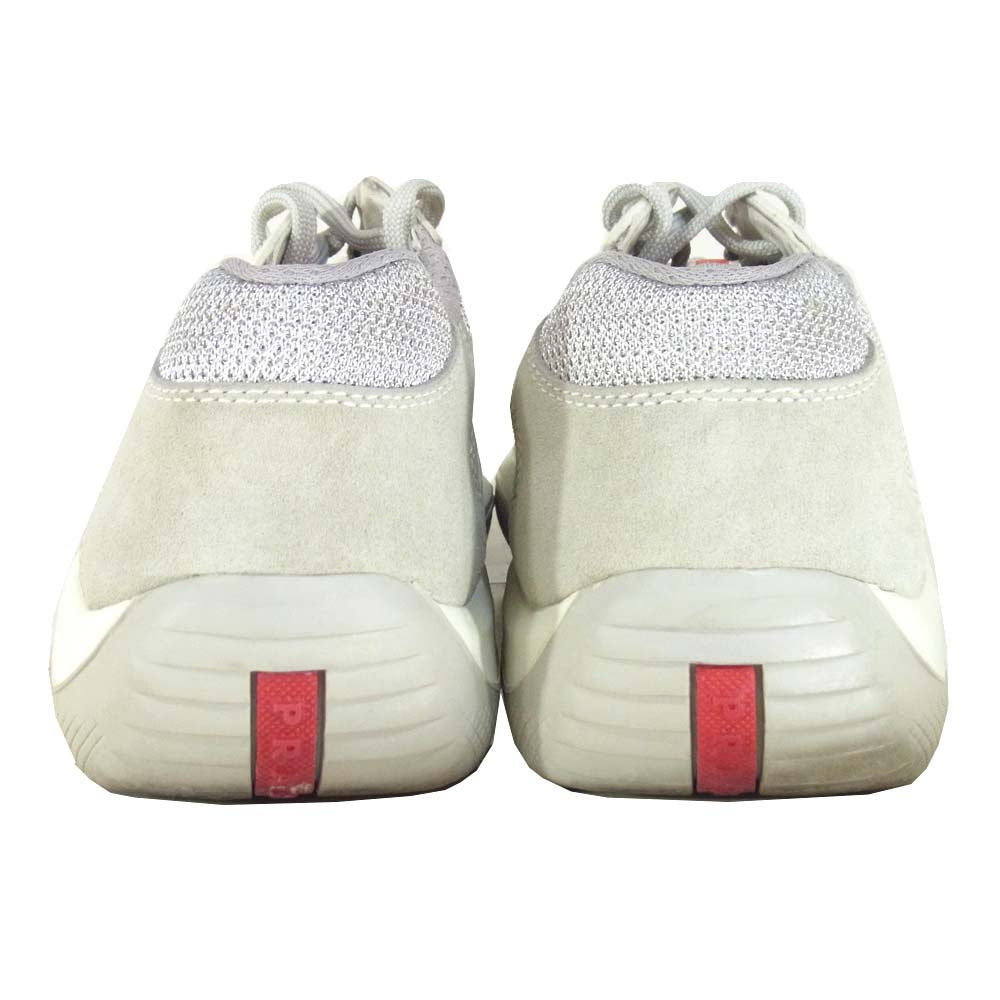 PRADA プラダ PS0906 CALZATURE UOMO レザー スニーカー ライトグレー系 7【中古】