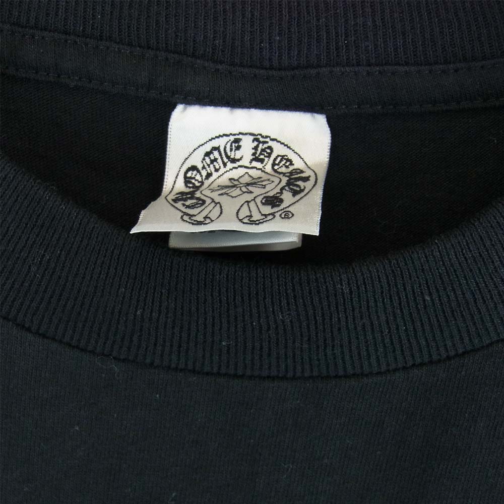 CHROME HEARTS クロムハーツ（原本無） 国内正規品 USA製 CHプラス ホースシュー プリント ポケット Ｔシャツ ブラック系 M【中古】