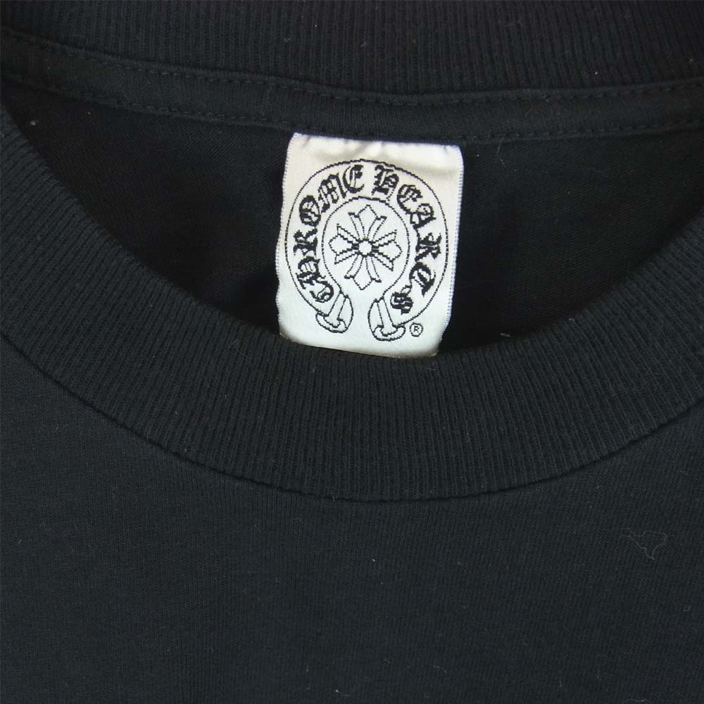 CHROME HEARTS クロムハーツ（原本無） 国内正規品 USA製 スクロールラベル ホースシュー スター プリント ポケット Ｔシャツ ブラック系 M【中古】