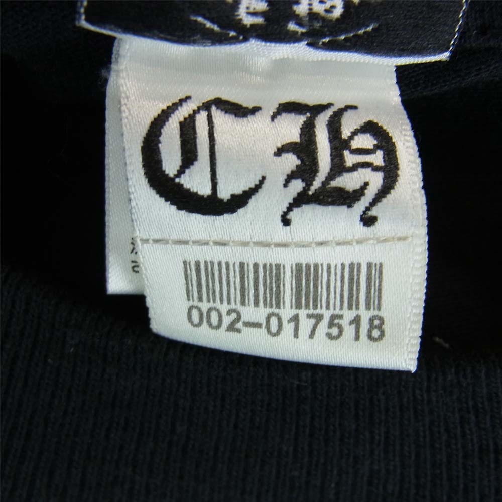CHROME HEARTS クロムハーツ（原本無） 国内正規品 USA製 スクロールラベル ホースシュー スター プリント ポケット Ｔシャツ ブラック系 M【中古】