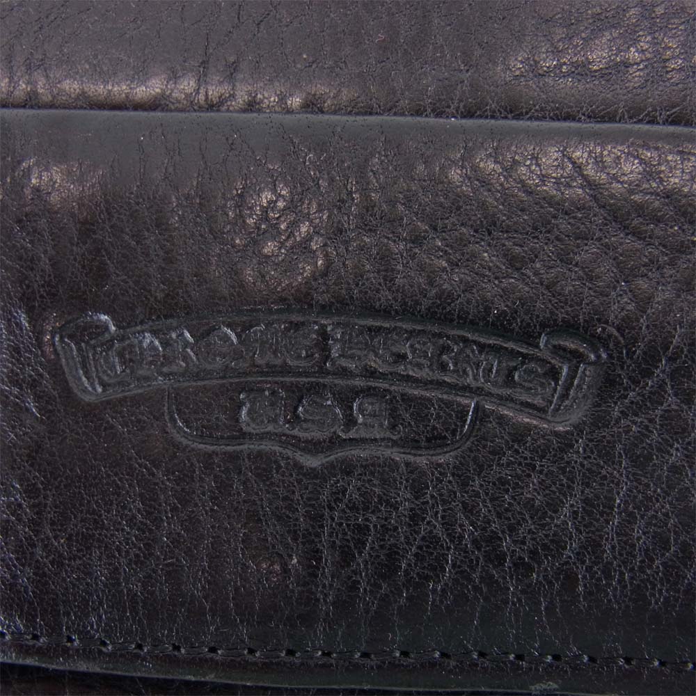 CHROME HEARTS クロムハーツ（原本無） クロスボール ボタン ウェーブ ウォレット ブラック系【中古】