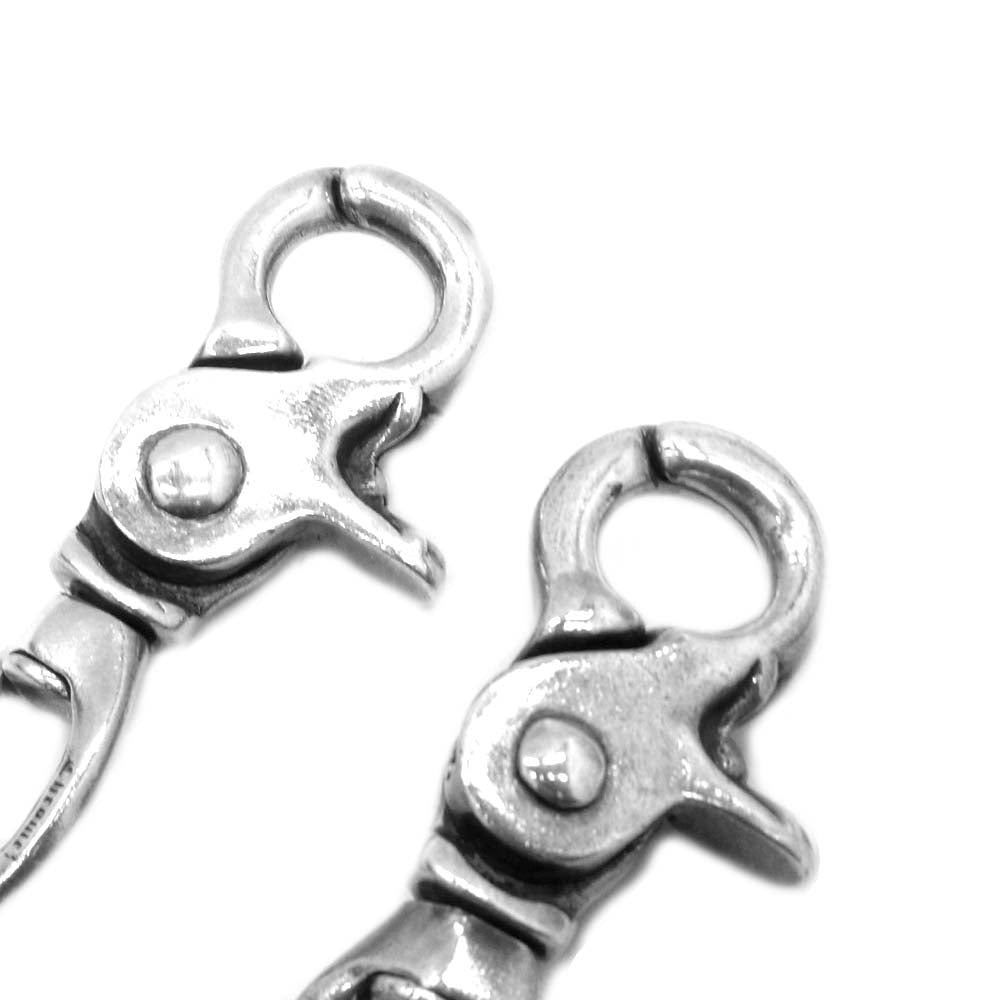 CHROME HEARTS クロムハーツ（原本無） 修理補填確認書付属 2クリップ ローラー 6リンク ウォレットチェーン シルバー【中古】