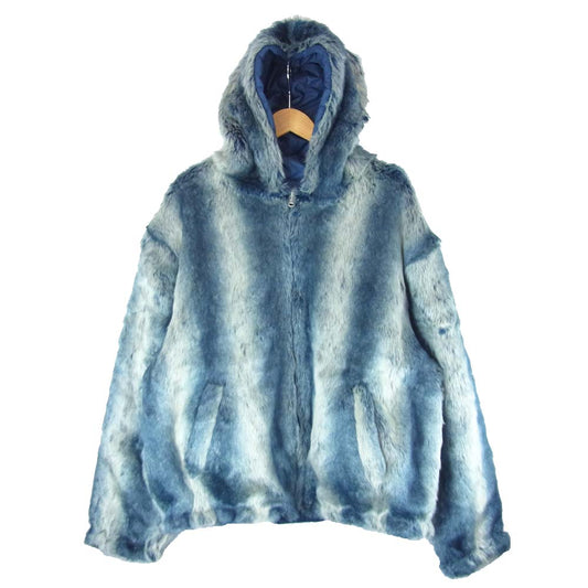Supreme シュプリーム 20AW Faux Fur Reversible Jacket ファー リバーシブル ジャケット ブルー系 グレー系 L【新古品】【未使用】【中古】