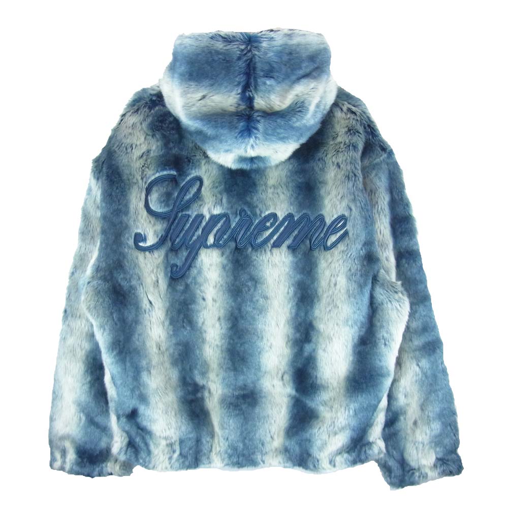 Supreme シュプリーム 20AW Faux Fur Reversible Jacket ファー リバーシブル ジャケット ブルー系 グレー系 L【新古品】【未使用】【中古】