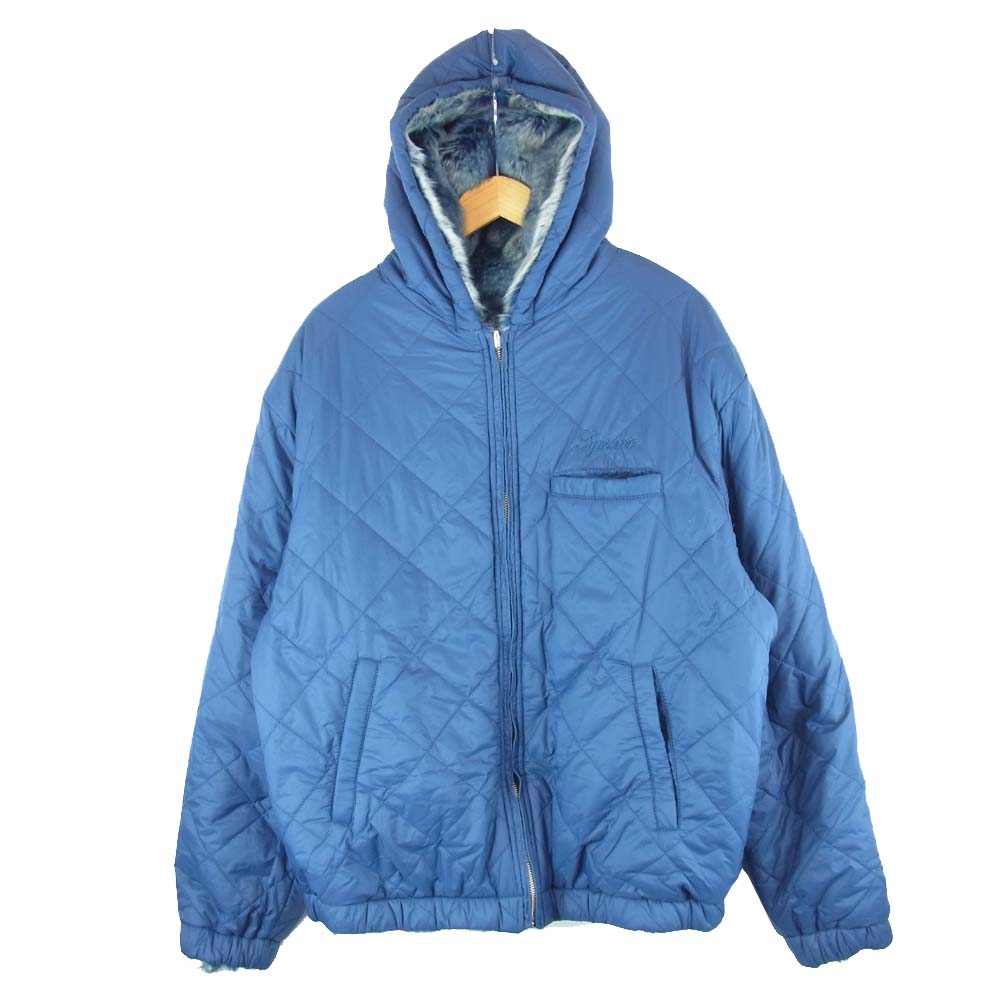 Supreme シュプリーム 20AW Faux Fur Reversible Jacket ファー リバーシブル ジャケット ブルー系 グレー系 L【新古品】【未使用】【中古】