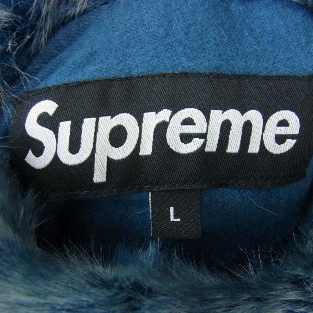 Supreme シュプリーム 20AW Faux Fur Reversible Jacket ファー リバーシブル ジャケット ブルー系 グレー系 L【新古品】【未使用】【中古】