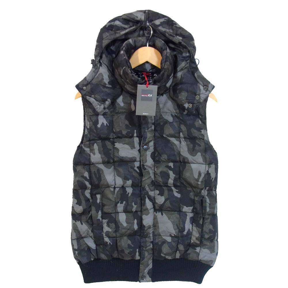 AKM エイケイエム × DUVETICA デュベティカ ANCHISECINQUE カモ ダウンベスト チャコール系 XL【極上美品】【中古】