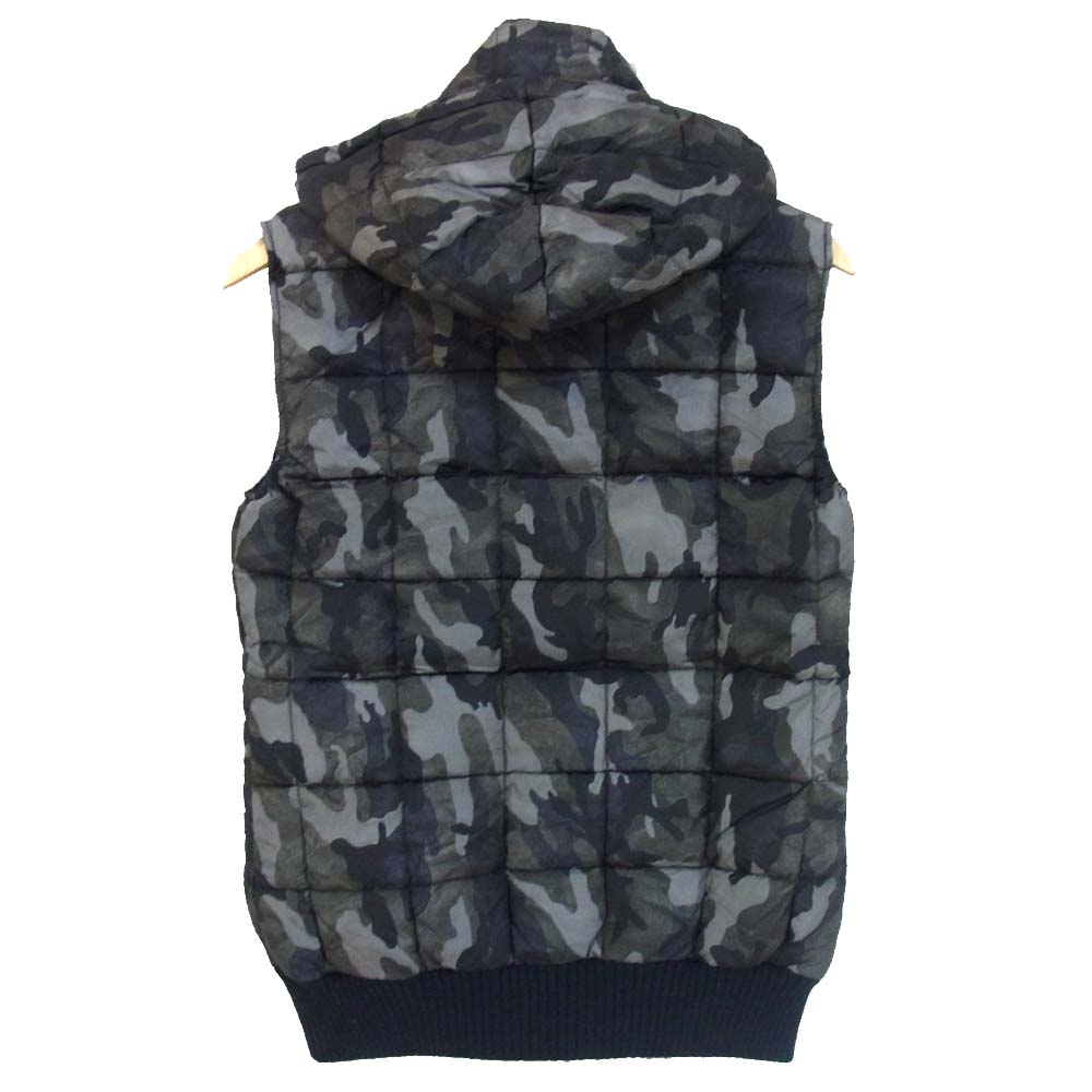 AKM エイケイエム × DUVETICA デュベティカ ANCHISECINQUE カモ ダウンベスト チャコール系 XL【極上美品】【中古】