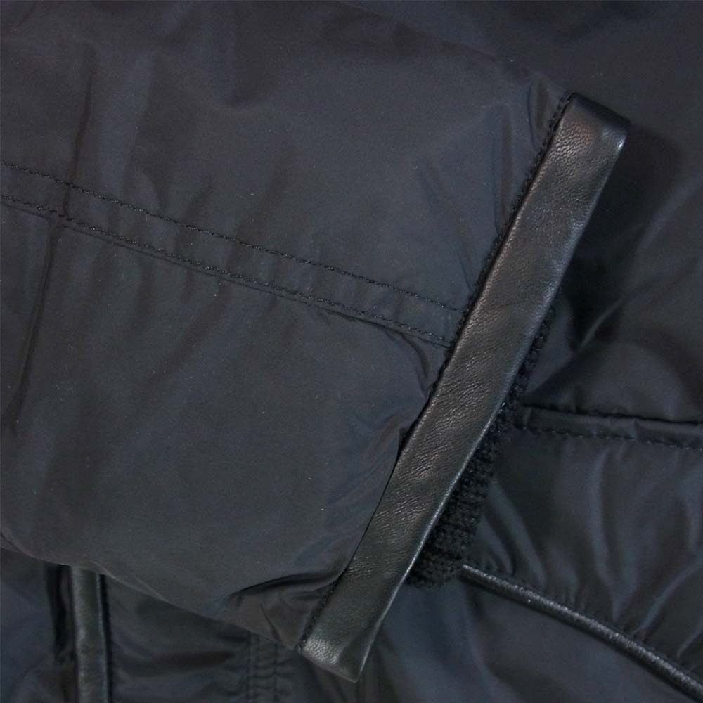 AKM エイケイエム ×DUVETICA デュベティカ ACARNANADUE パイピング M-65 ダウンジャケット ブラック系 L【極上美品】【中古】