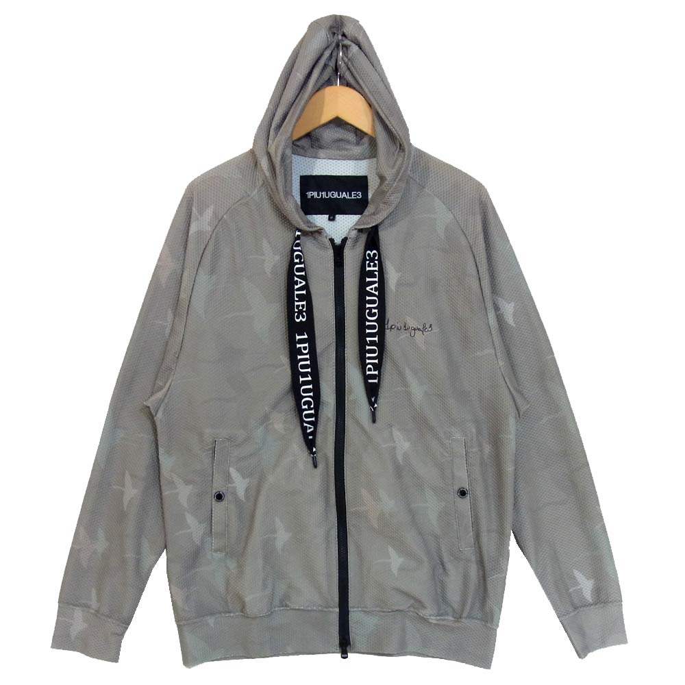 ウノピゥ ウノウグァーレトレ MS02 R(ONE) ロナウジーニョ MESH ZIP HOODED RONE メッシュ ジップ フーディ グレー系 VI【美品】【中古】