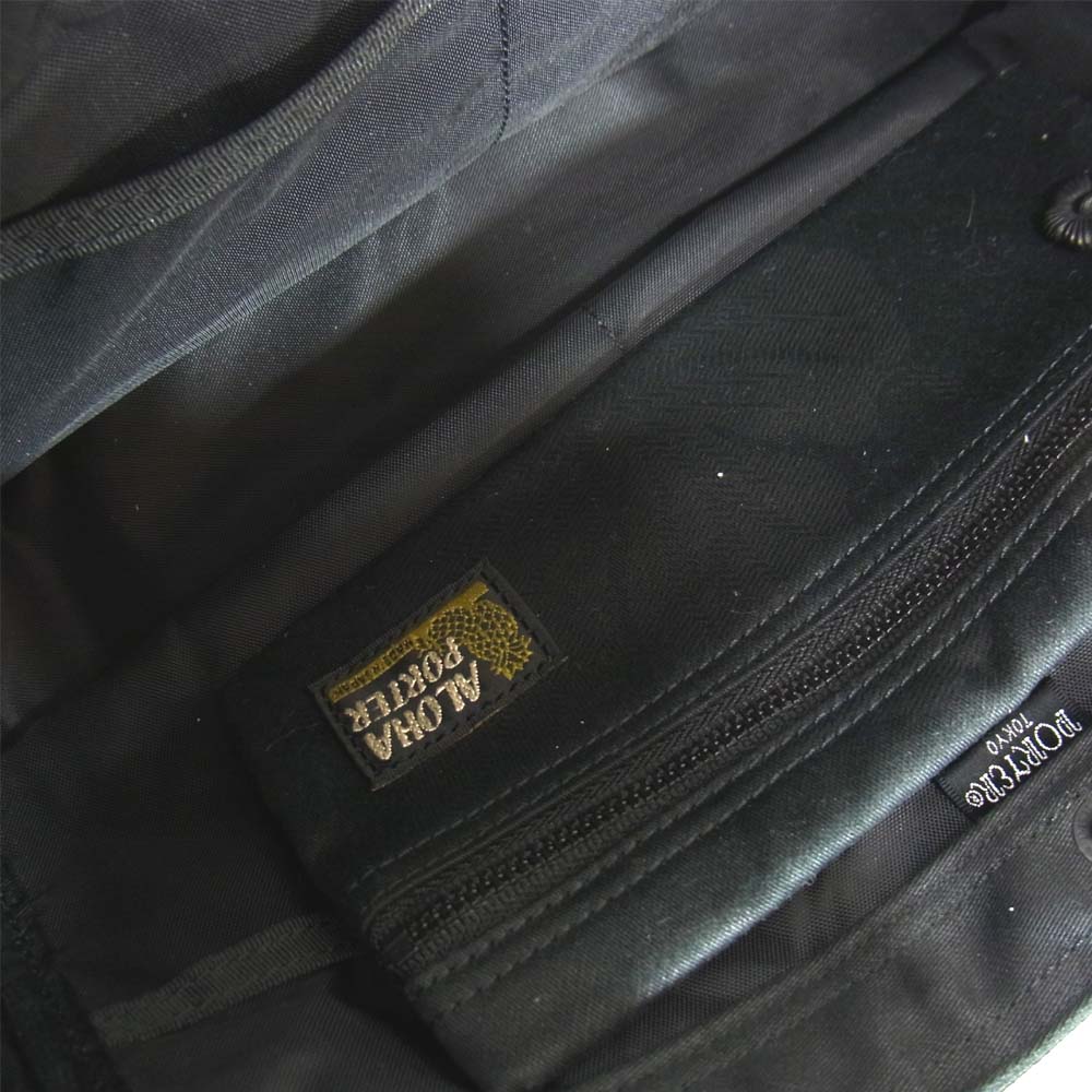PORTER ポーター ALOHA アロハ ポーチ付き ハンドバッグ ブラック系【中古】