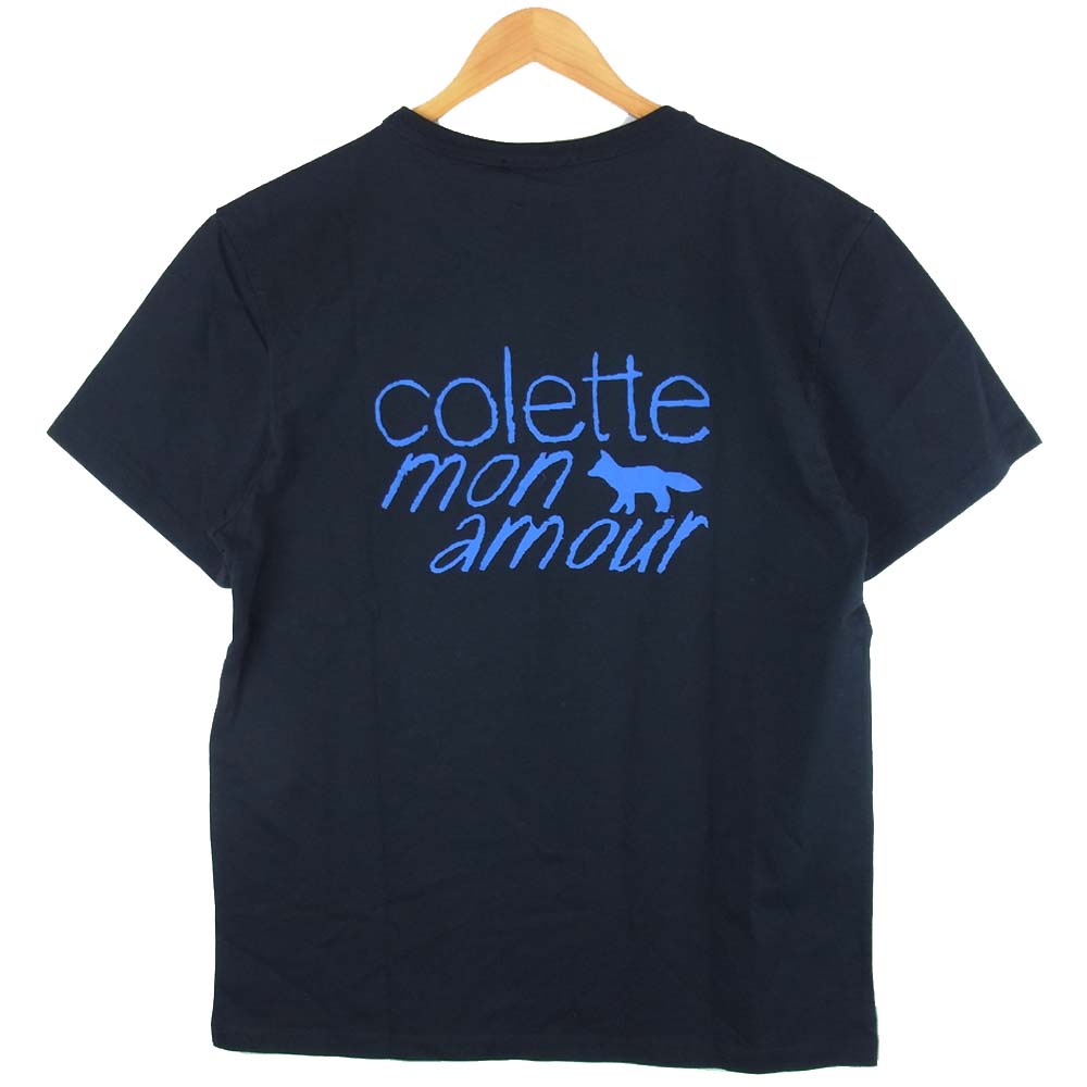 MAISON KITSUNE メゾンキツネ SPECOU00100 × コレット・モン・アムール COLETTE MON AMOUR TEE-SHIRT 半袖 ブラック系 XL【新古品】【未使用】【中古】