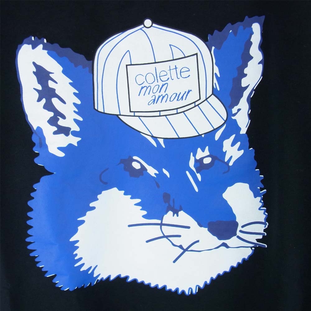 MAISON KITSUNE メゾンキツネ SPECOU00100 × コレット・モン・アムール COLETTE MON AMOUR TEE-SHIRT 半袖 ブラック系 XL【新古品】【未使用】【中古】