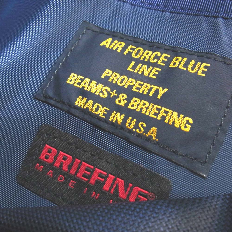 BRIEFING ブリーフィング 11-61-0949-106 × BEAMS PLUS Fleet Messenger Bag メッセンジャーバッグ ネイビー系【極上美品】【中古】