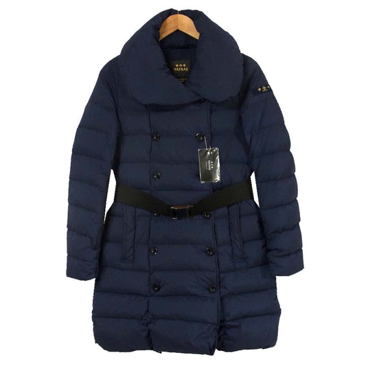 TATRAS タトラス 17AW LTA17A4487 AGOGNA アシンメトリーカラー ストレッチ ダウン コート ネイビー系 02【中古】