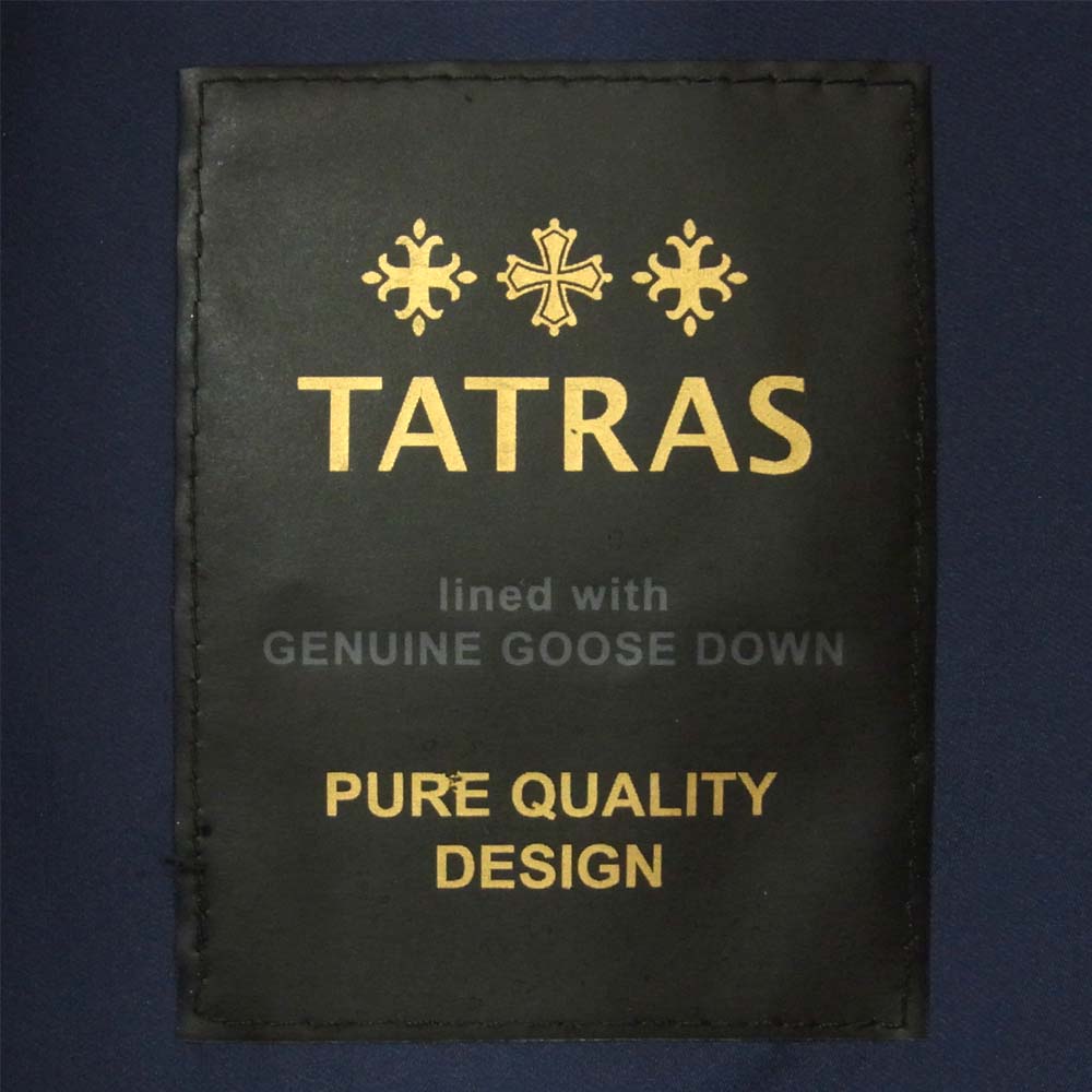 TATRAS タトラス 17AW LTA17A4487 AGOGNA アシンメトリーカラー ストレッチ ダウン コート ネイビー系 02【中古】