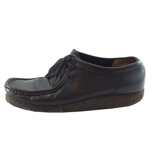 Clarks クラークス ワラビー モカシン ブーツ ブラック系 US9.5【中古】