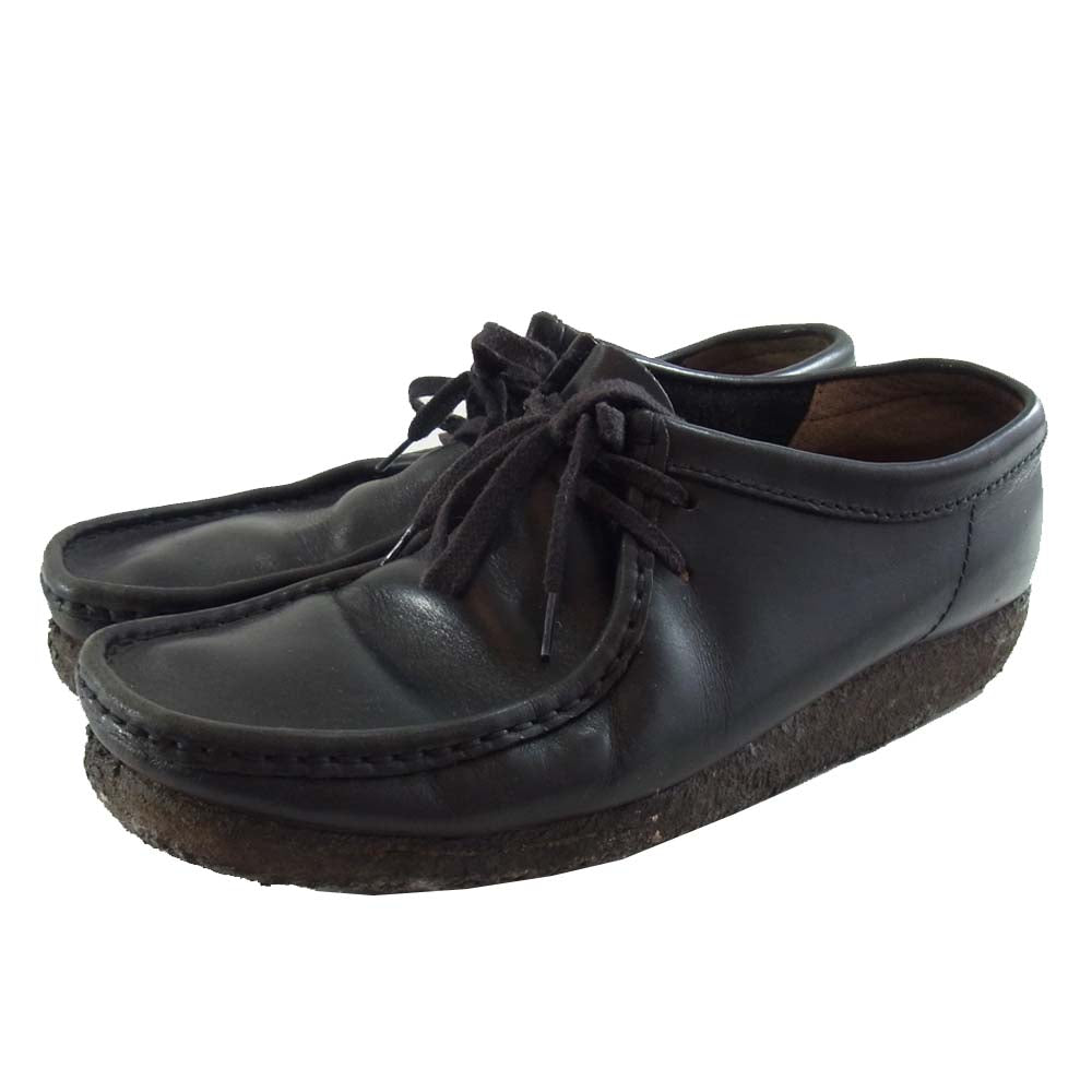Clarks クラークス ワラビー モカシン ブーツ ブラック系 US9.5【中古】