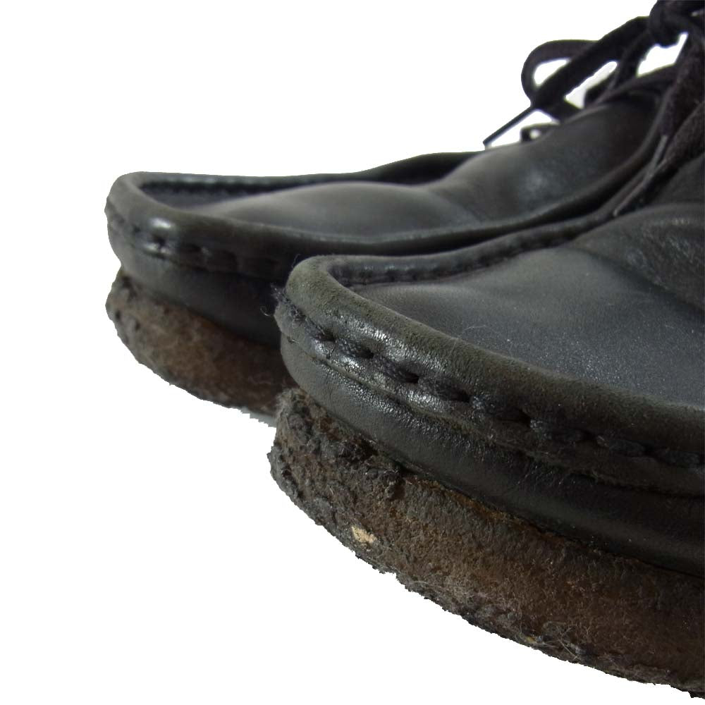 Clarks クラークス ワラビー モカシン ブーツ ブラック系 US9.5【中古】