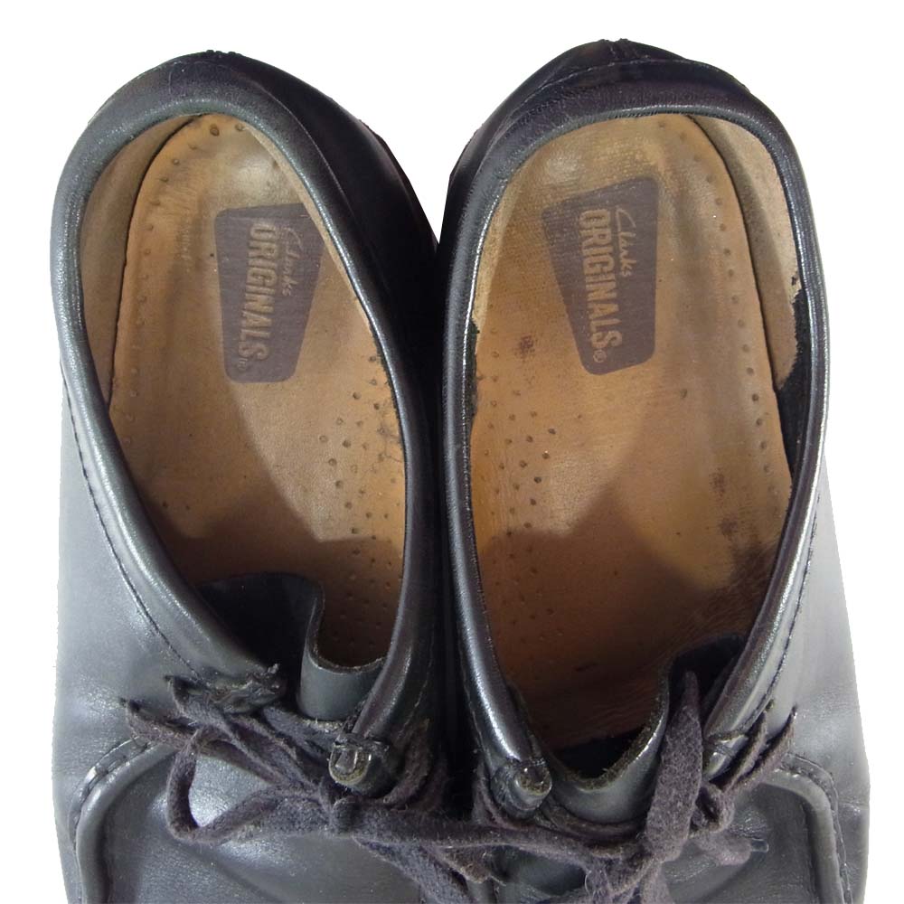 Clarks クラークス ワラビー モカシン ブーツ ブラック系 US9.5【中古】