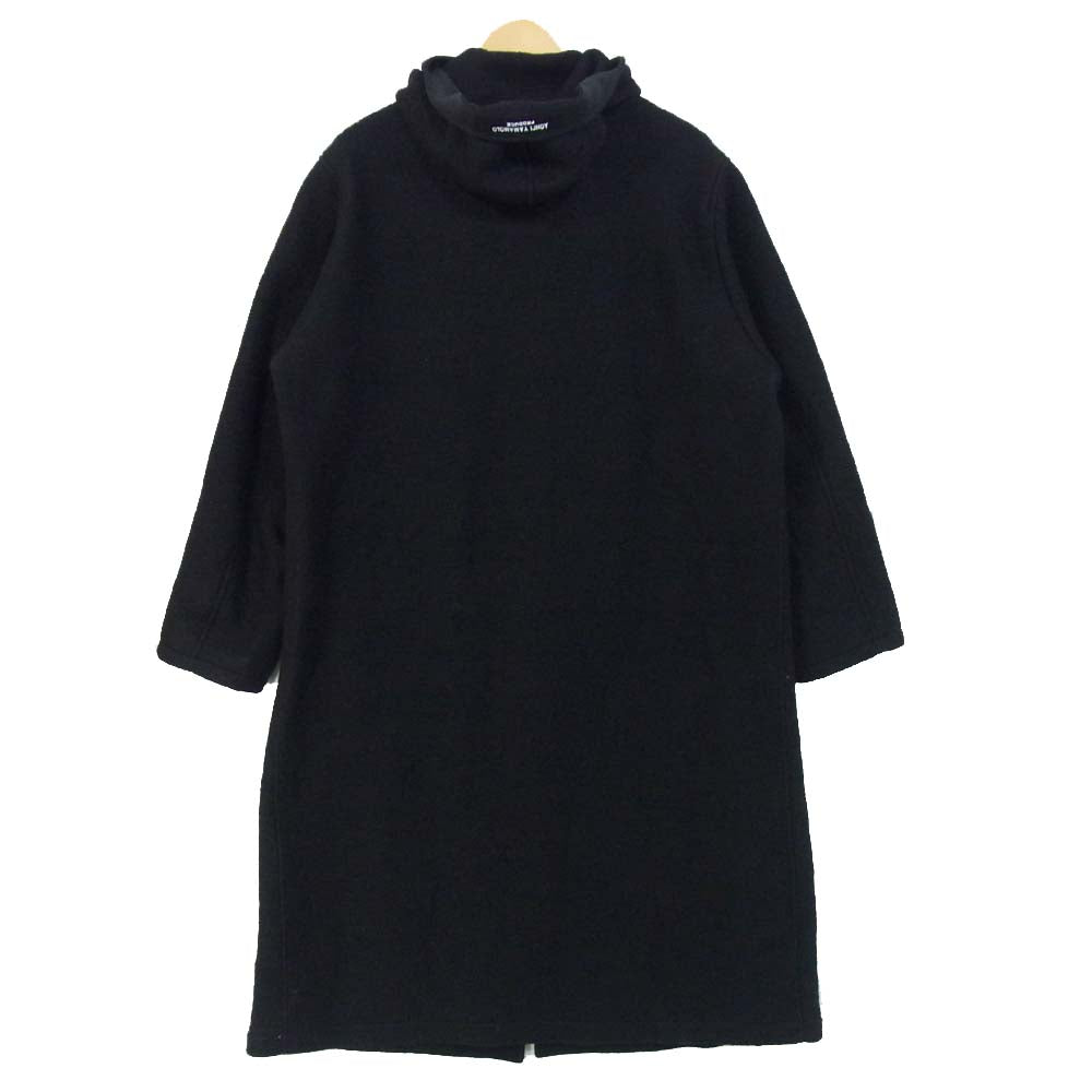 Yohji Yamamoto ヨウジヤマモト HR-C07-102 WOOL JERSEY HOODED FLY TAILORING COAT フード付き 比翼 コート ブラック系 1【極上美品】【中古】
