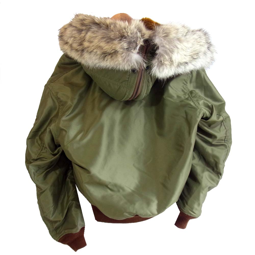 The REAL McCOY'S ザリアルマッコイズ MJ20106 TYPE N-2 TEST SAMPLE コヨーテファー テストサンプル フライトジャケット カーキ系 40【美品】【中古】