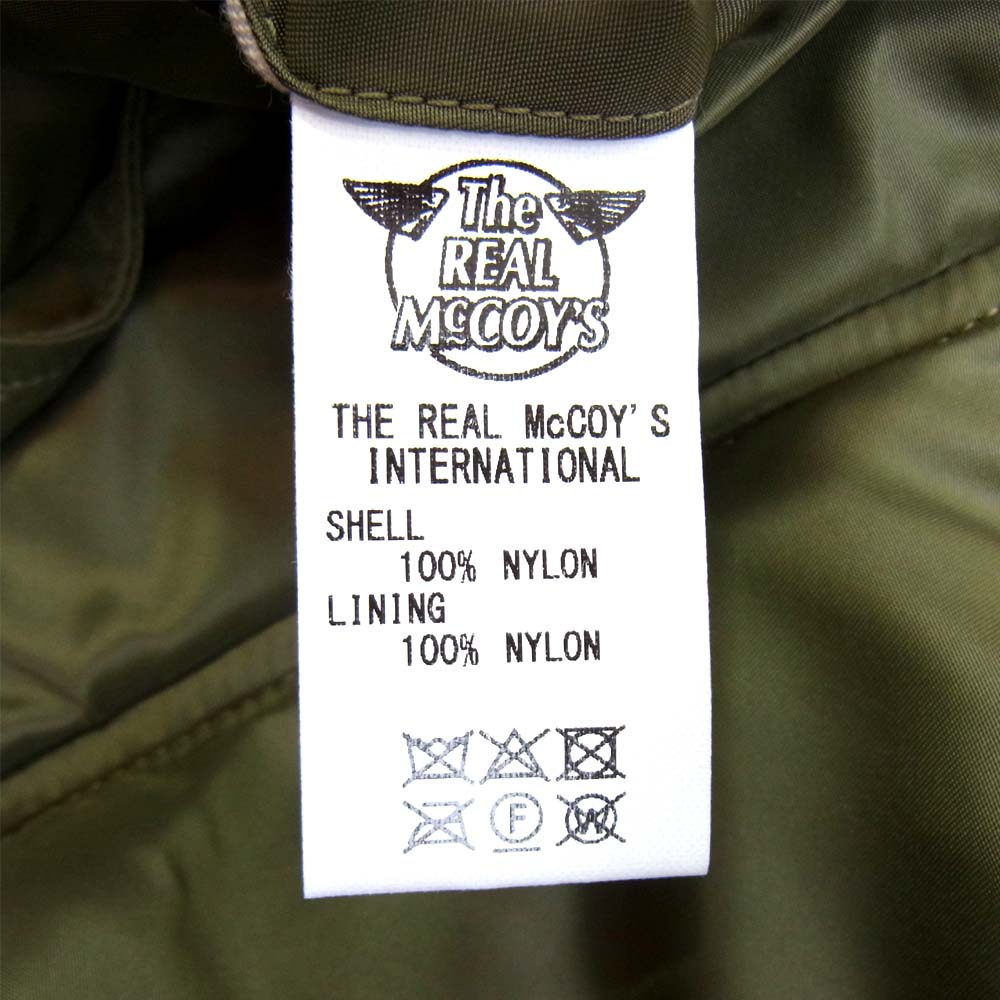 The REAL McCOY'S ザリアルマッコイズ MJ20106 TYPE N-2 TEST SAMPLE コヨーテファー テストサンプル フライトジャケット カーキ系 40【美品】【中古】