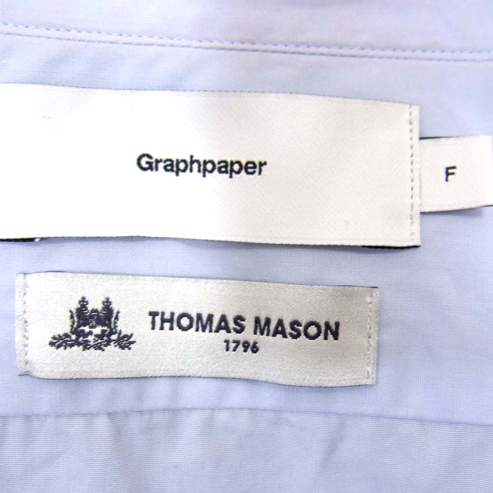 GRAPHPAPER グラフペーパー GM184-50505 THOMAS MASON 長袖 シャツ ライトブルー系 F【中古】