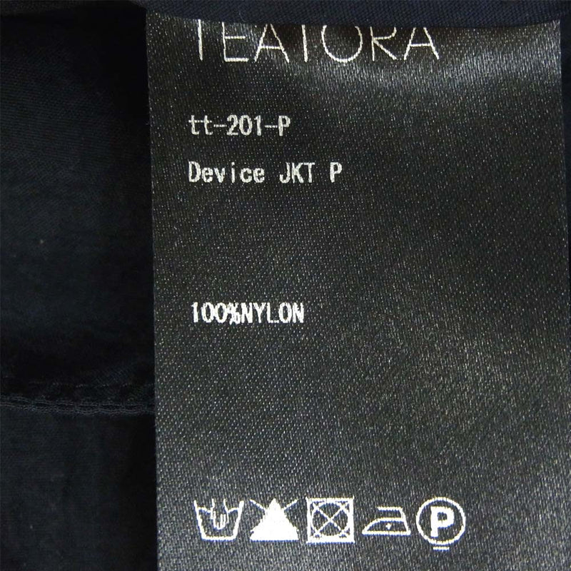 TEATORA テアトラ tt-102-p DEVICE JKT Packable デバイス ジャケット パッカブル 日本製 ダークネイビー系 48【中古】