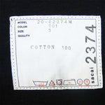Sacai サカイ 20-02374M Cotton L/S T-Shirt ファスナーポケット 長袖Ｔシャツ ブラック系 3【美品】【中古】