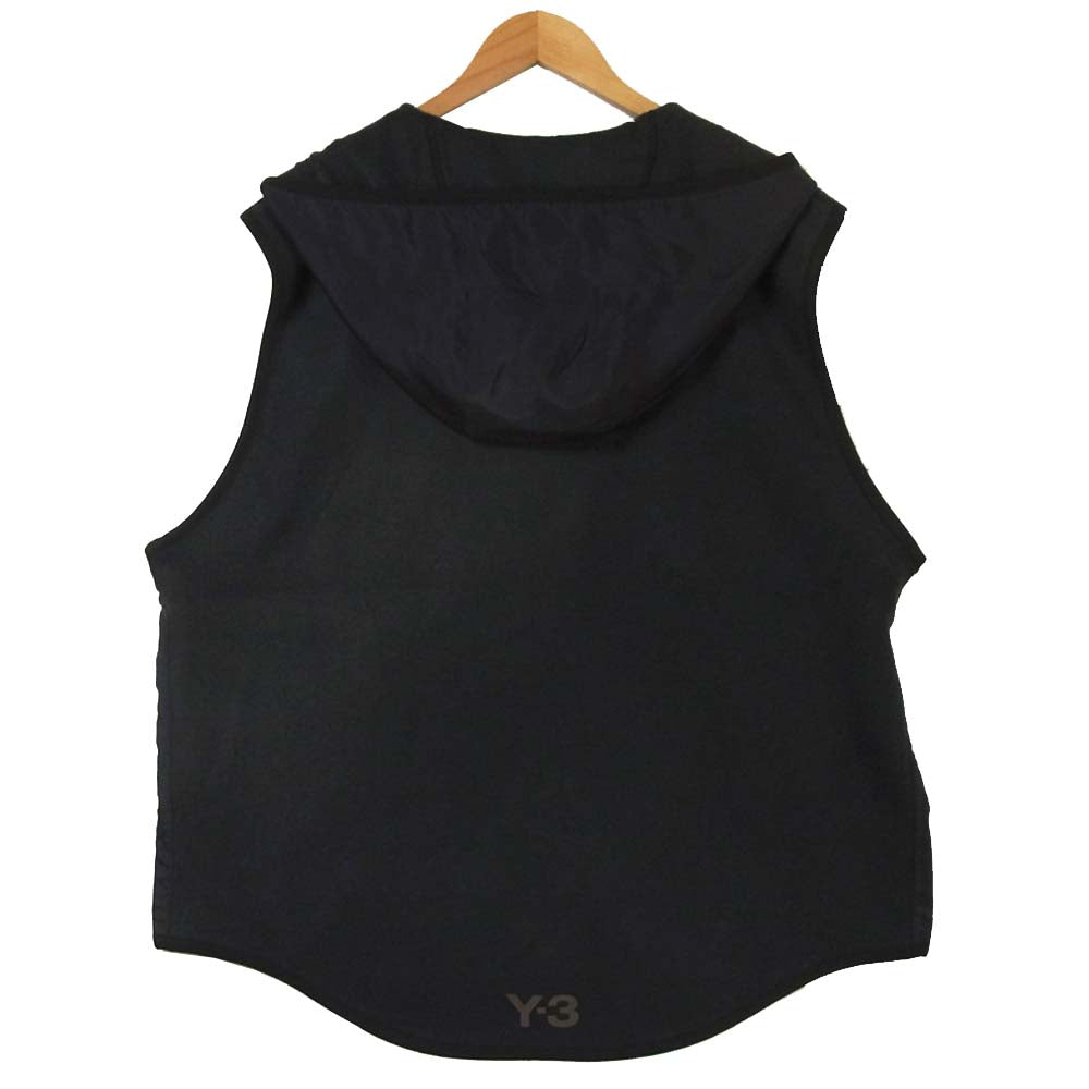 Yohji Yamamoto ヨウジヤマモト Y-3 ワイスリー GK4374 M CH1 FLEECE VEST フリースベスト ブラック系 XL【美品】【中古】