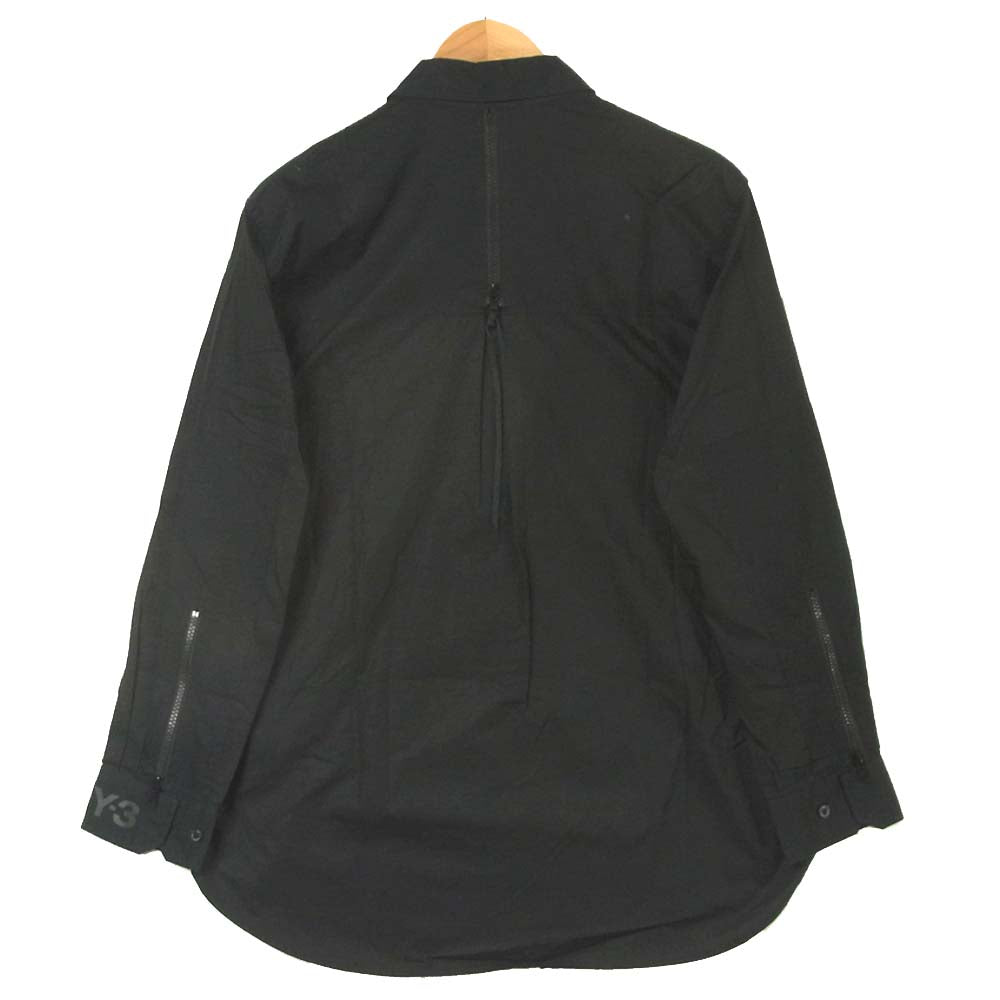 Yohji Yamamoto ヨウジヤマモト Y-3 ワイスリー B49884 CO Zip Shirt ジップ 長袖 シャツ ジャケット ブラック系 M【美品】【中古】