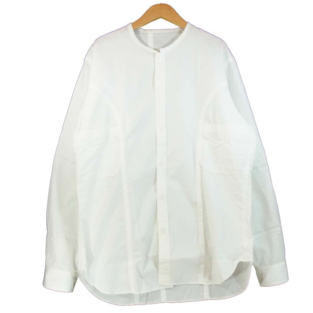 Yohji Yamamoto ヨウジヤマモト POUR HOMME プールオム HK-B01-001 環縫ブロードG 細スタンド 環縫い シャツ ホワイト系 4【中古】