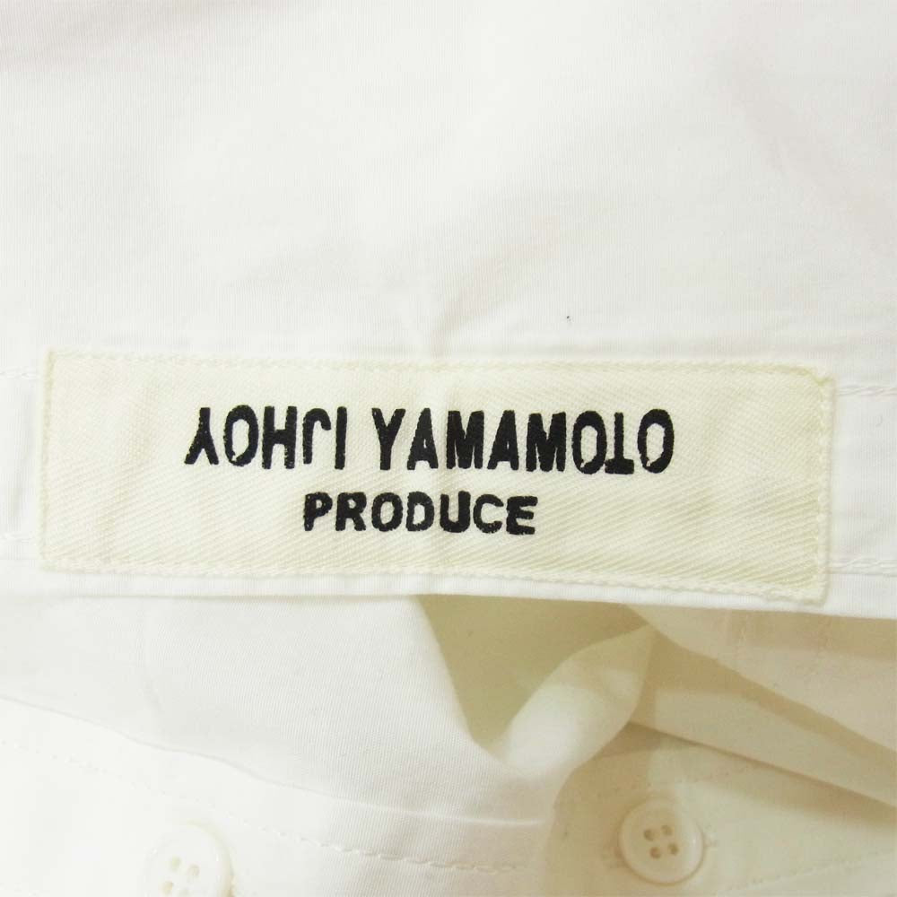 Yohji Yamamoto ヨウジヤマモト POUR HOMME プールオム HK-B01-001 環縫ブロードG 細スタンド 環縫い シャツ ホワイト系 4【中古】