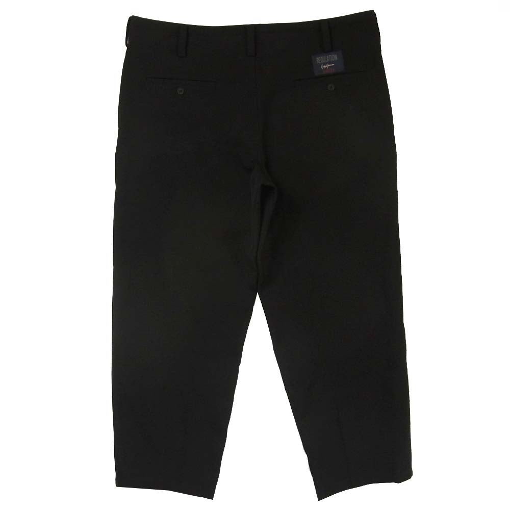 Yohji Yamamoto ヨウジヤマモト REGULATION MEN HR-P01-141 アーミーギャバジン ウエストドローコード 紐パンツ ブラック系 2【美品】【中古】